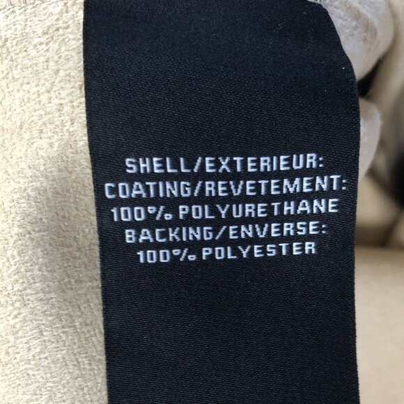 7 For All Mankind Womens Pants Large Faux Leather Wide-Leg Trousers Tan Preppy - Picture 8 of 12